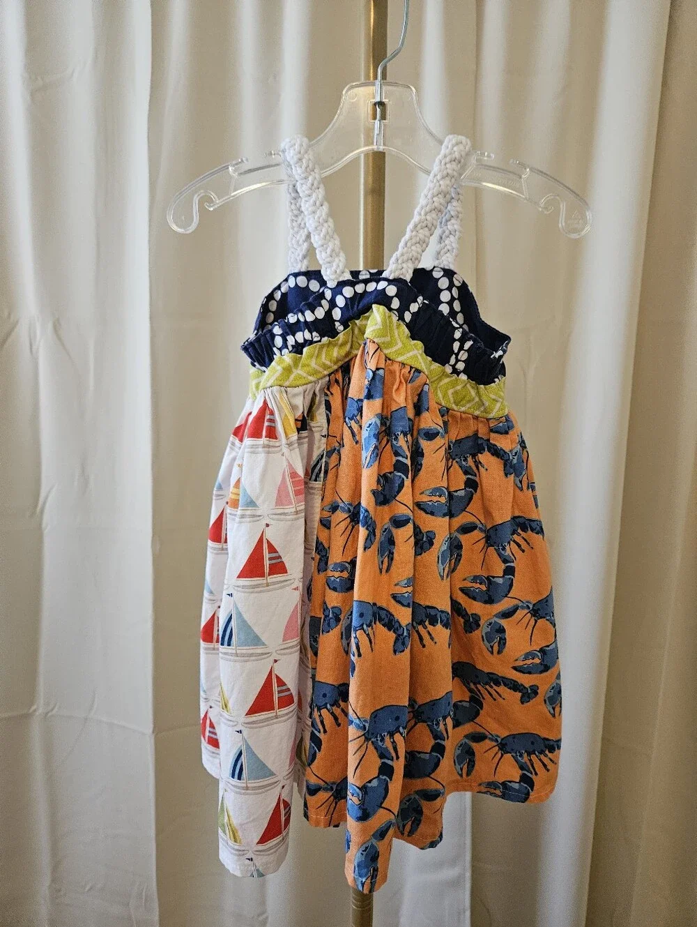Brownie Goose Showcase Emerie & Asher Nautical Sailboat Lobster Sundress 4T